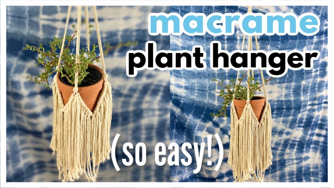 Easy Macrame Plant Hanger with Fringe // DIY Tutorial YouTube