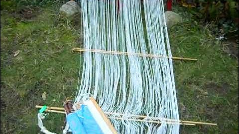 36 Inch Backstrap Project Blue Blanket Weaving-Finishing