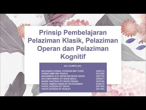 Prinsip Pembelajaran Pelaziman Klasik, Pelaziman Operan, dan Pelaziman Kognitif (Psikologi Dakwah)