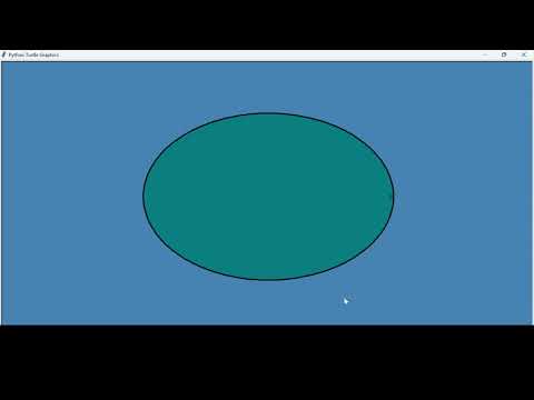 How to draw an ellipse in python turtle