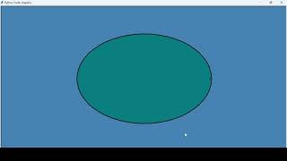 How to draw an ellipse in python turtle