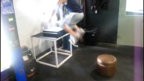 DeFrancosTraining.com - Female 36" box jump from a hassock!