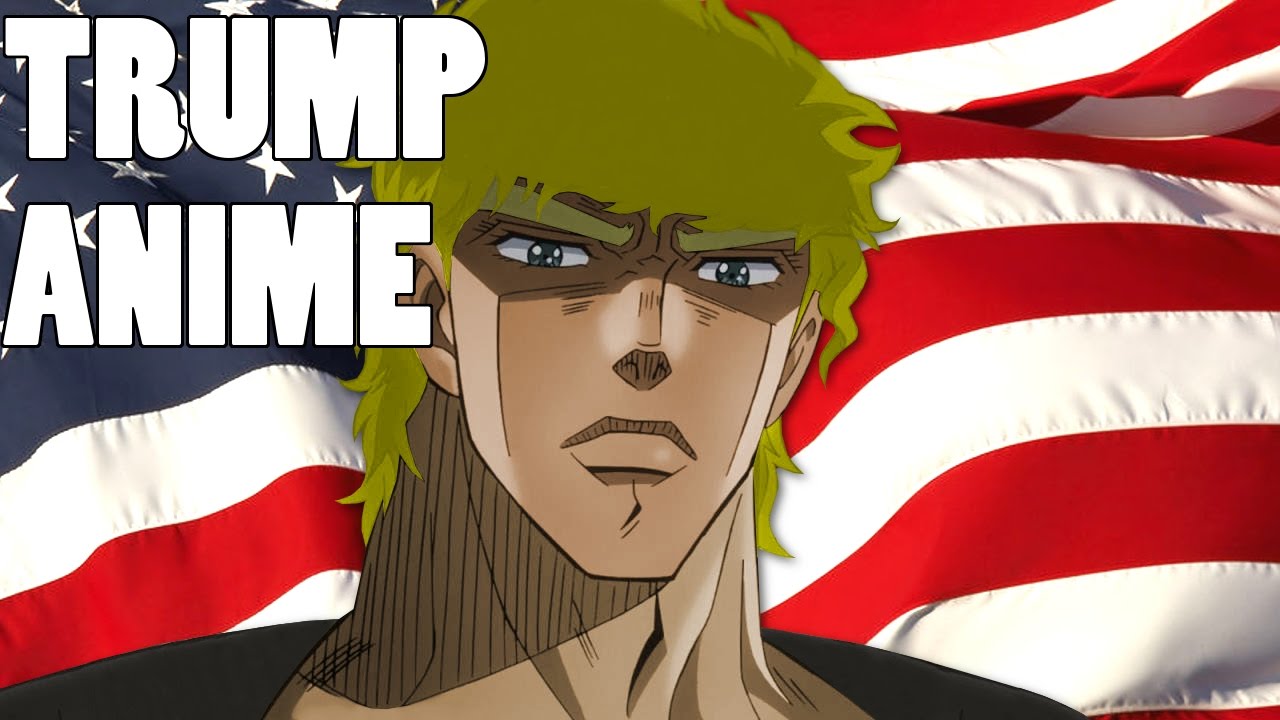 Donald trump as jotaro kujo in jojo's bizarre