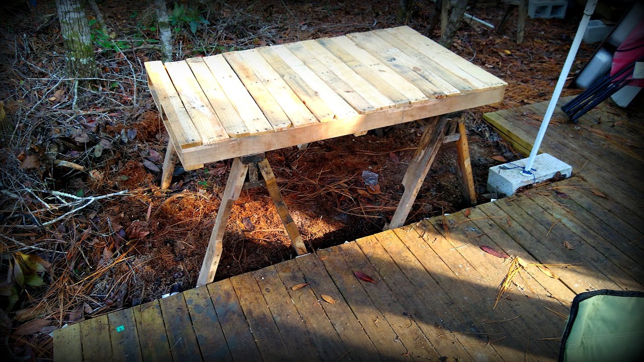 Rustic Camp Table Made From Pallets