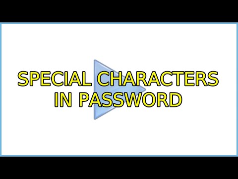Ubuntu: Special characters in password (2 Solutions!!)