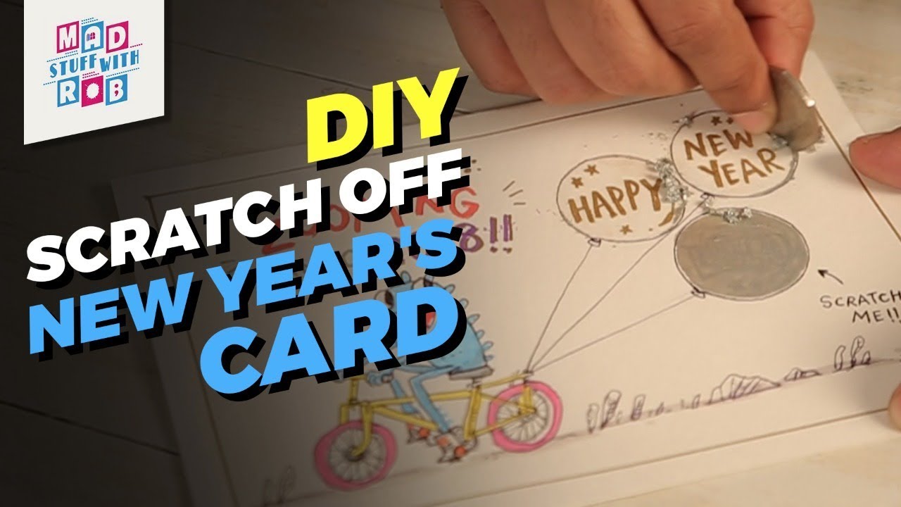 How to make a DIY Scratch Off New Year's Card - YouTube