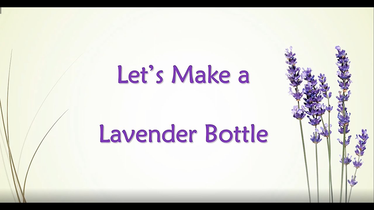 Artmakers: Lavender Bottle Full