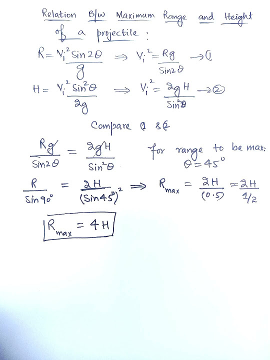 relation-between-maximum-range-and-height-of-a-projectile-youtube
