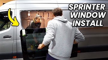 HOW TO INSTALL SLIDING DOOR WINDOW IN A CAMPER VAN | Mercedes Sprinter Conversion