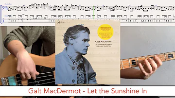 Galt MacDermot - Let the Sunshine In // bass playalong w/tabs (2000 - soul/jazz)