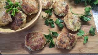 Картофельно - грибные котлеты с овсяными хлопьями/ Potato mushroom patties with oatmeal