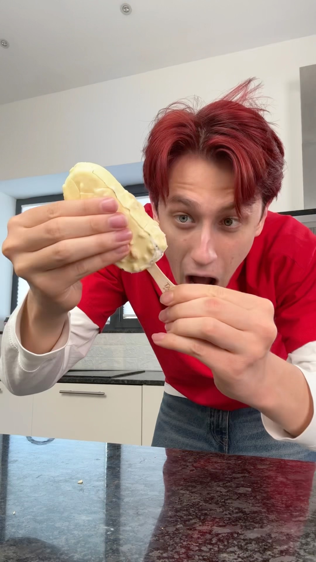Soap ice cream prank ? sorry @karina-kola
