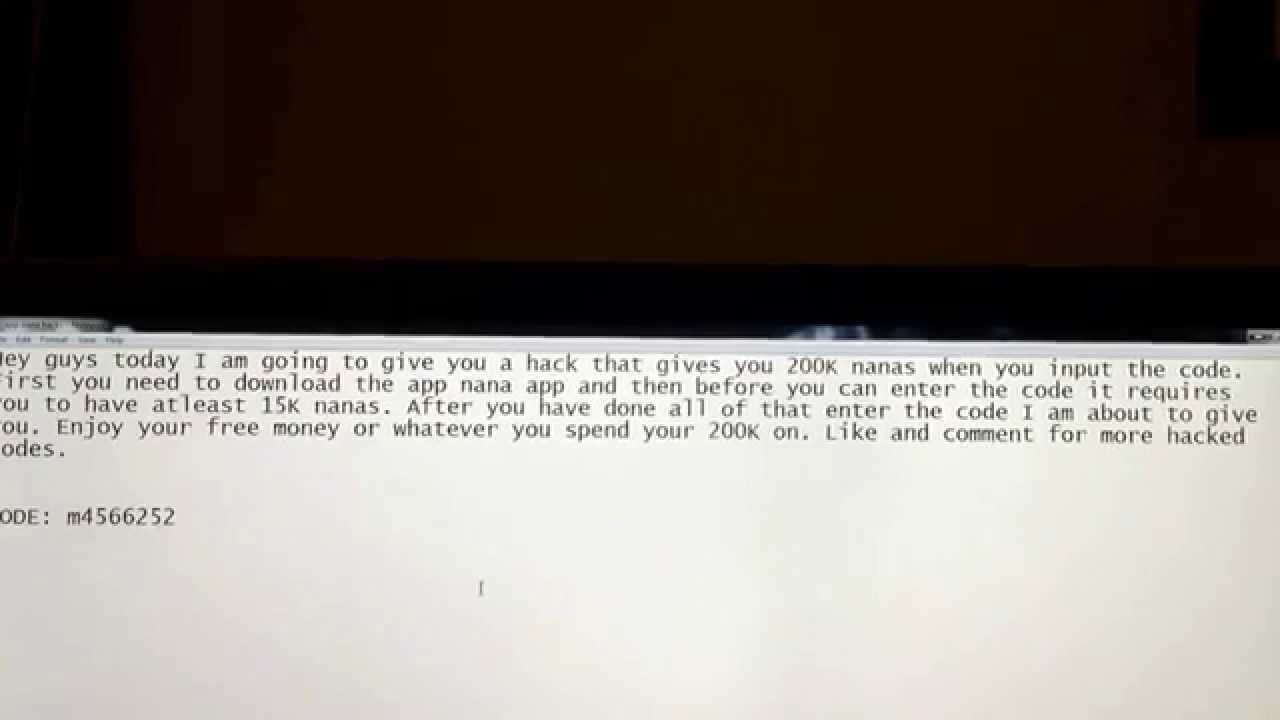 App nana HACKED CODE (200k nanas) YouTube