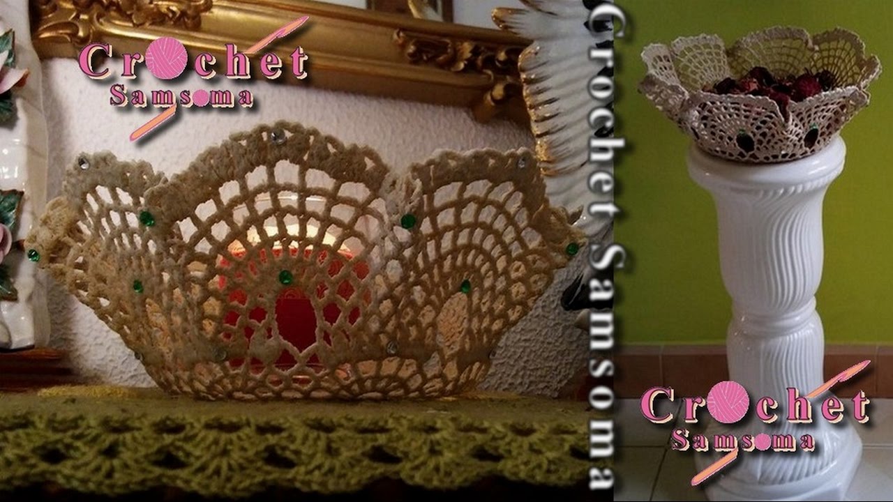 طريقة تحويل اي مفرش كروشيه الي سلة  / /DIY CROCHET