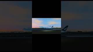 Cathay pacific AIRBUS A350-100 bumpy landing! 🛬🔥 #aviation #bumpylanding #landing #cathaypacific