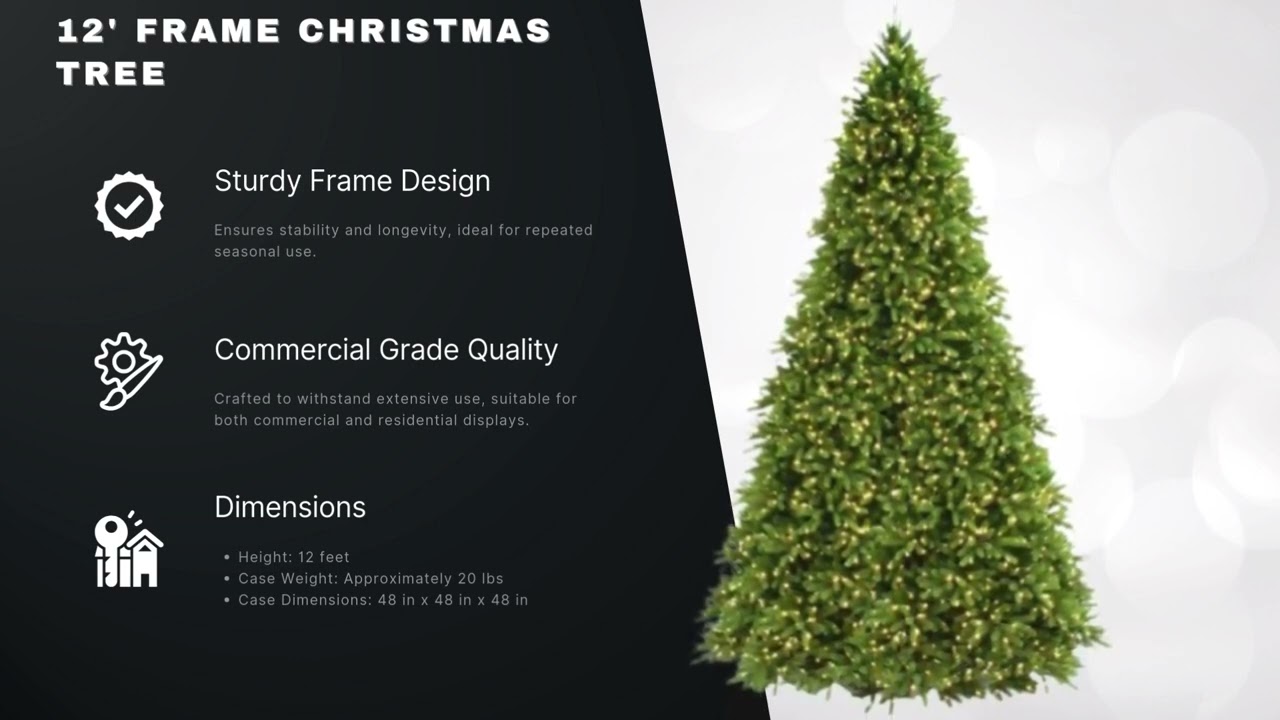 12FT Frame Christmas Tree – The Ultimate Commercial Holiday Display | Celebration Holiday Studios
