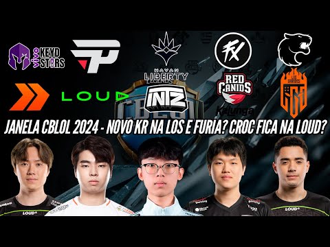 ATUALIZAÇÕES JANELA do CBLOL 2024 - NOVO KR na LOS, CROC FICA NA LOUD?