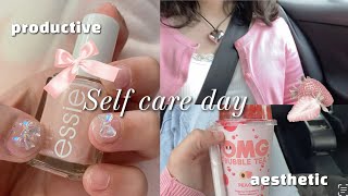 Self care day 🍵 wellness routine | productive day