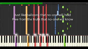 "Balloons" a FNAF3 Song by MandoPony | Synthesia Lyric Video | PewiXD