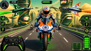 Impossible bike racing moto GT bike racing India vs Pakistan new super track mega and dangerous road screenshot 3