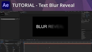 After Effects Tutorial - Text Blur Reveal