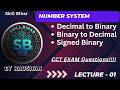 Number System for CCT & BOR Bihar Exam | Decimal to Binary & Signed Binary