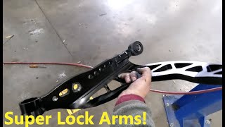 The Sedan gets some new GKTech Superlock lower control arms!