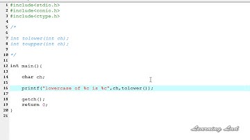 86   tolower, toupper Functions in C Programming Video Tutorial for Beginner Full HD