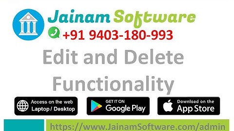Edit and Delete Functionality in Jainam Software