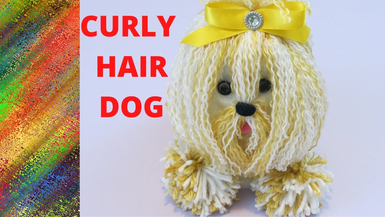 How to make a yarn/wool puppy. A curly/wavy hair puppy. 