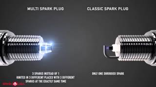 Brisk Premium Multi-Spark vs Standard spark plug video 3D demonstration