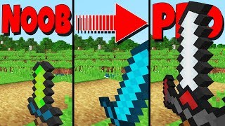 The Differences Between NOOB and PRO Weapons (Minecraft 1.13 Datapack)