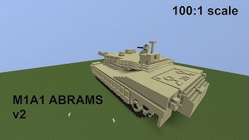 Minecraft - M1A1 Abrams tank 10:1 scale v2