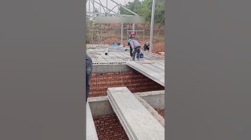 Precast concrete panel roof installation