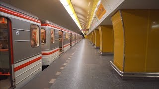 Czech Republic, Prague, metro ride from Můstek to Národní třída