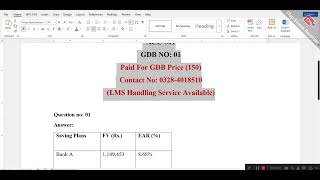 ACC501 GDB No 01 Solution 2026  Solution || BY VU ASSIGNMENT ||