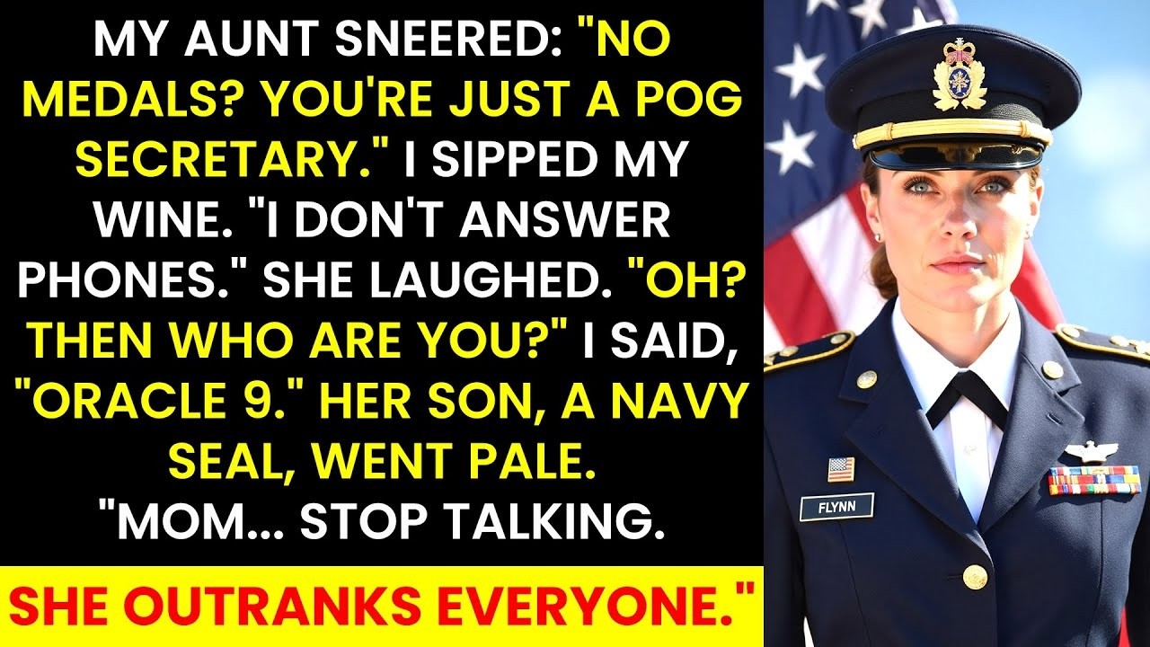“You’re Just A Secretary,” My  Aunt Mocked—Then Her SEAL Son Whispered “Oracle 9”