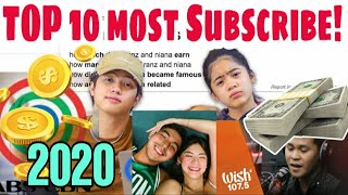 Top 10 YouTuber's in the Philippines 2020/Highest Subscribers in the Philippines/Creators/Vlogg