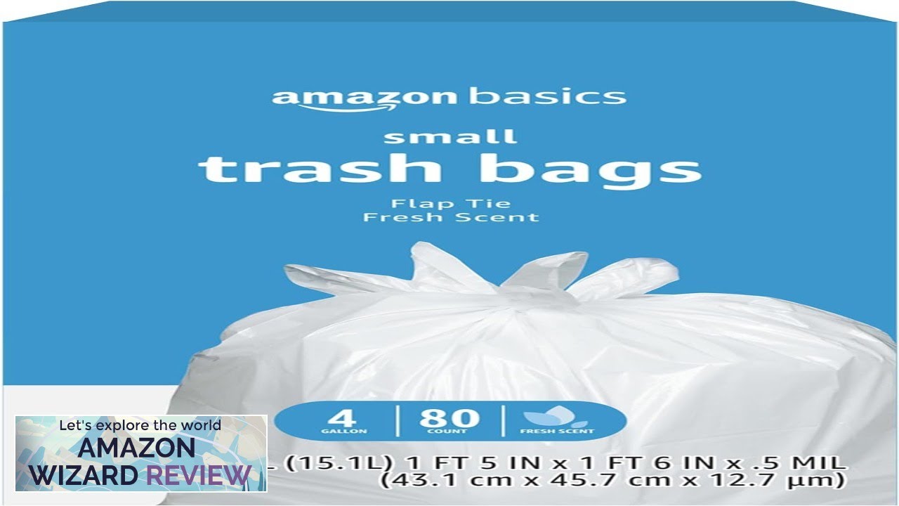 Amazon Basics 4 Gallon Trash Bags Flap Ties with Fresh Scent 80 Review