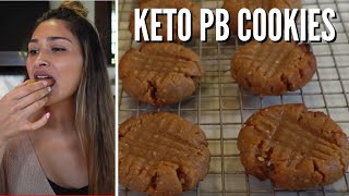 3 INGREDIENT MOIST KETO PEANUT BUTTER COOKIES I Easy & Simple Low Carb Recipe! ONLY 3g Net Carbs!