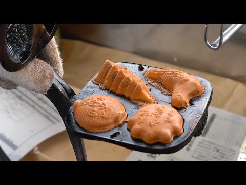 人形焼き - 職人の作り方に密着 - Japanese Street Food - Ningyo Yaki - 木村家本店 浅草