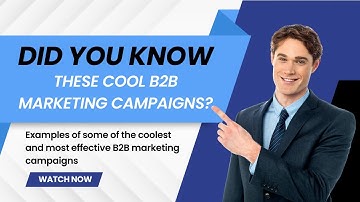 3 Cool B2B Marketing Campaigns Not  Featured In Popular Marketing Reports | Naseef KPO | Skalegrow