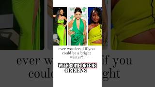 Are You A Bright Winter  Test It With Shades Of Green