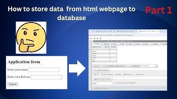 How to connect html webpage to database PART 1
