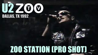 U2 ZOO TV TOUR INDOORS / ZOO STATION LIVE / Awesome intro! PRO SHOT Enhanced audio Dallas TX 1992