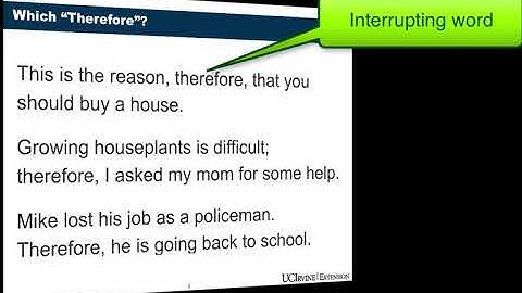 Therefore vs. Therefore - Grammar and Punctuation