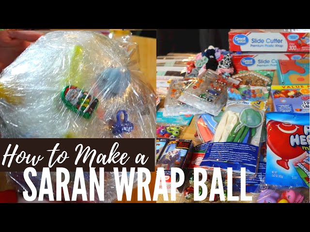 How To Make a Saran Wrap Ball + Ideas for What To Put Inside a Saran Wrap  Ball!! 