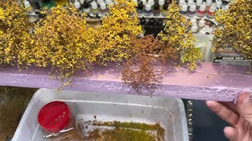 Making N Scale Autumn Trees