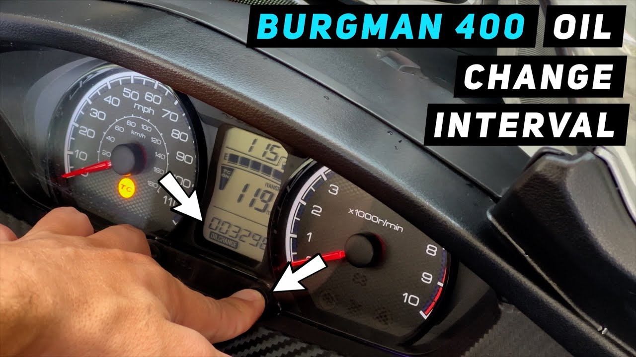 Suzuki Burgman 400: Reset Oil Change Interval - 2017 and newer | Mitch's Scooter Stuff