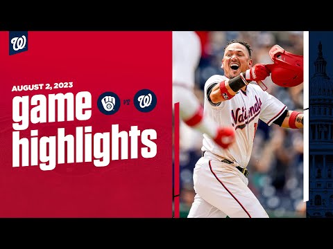 Brewers vs. Nationals Game Highlights (8/2/23) | MLB Highlights